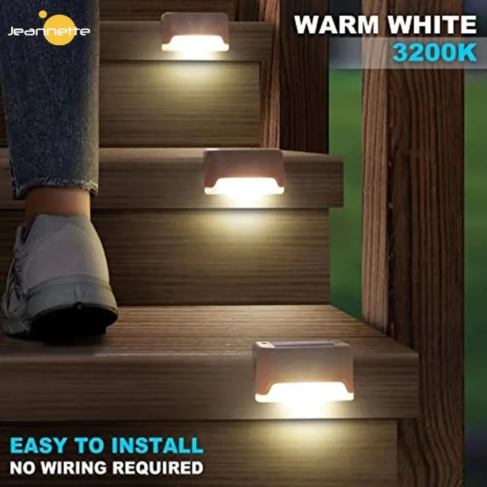 Famtrend Solar Boundary Lights | Stair Deck Solar Light (Pack of 4/8)